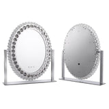 51cm H Hollywood LED Oval Makeup Mirror with Luxury Crystal LED Make Up Mirrors Living and Home 
