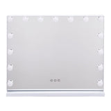White Rectangle Tabletop Hollywood LED Vanity Mirror-58x48cm LED Make Up Mirrors Living and Home 