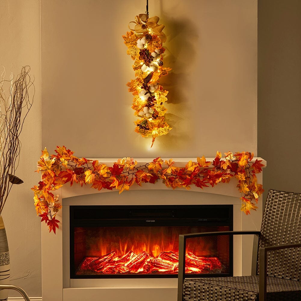 ‍Maple Leaf Pumpkin and Cotton Festival Decorations (100% off) Living and Home 