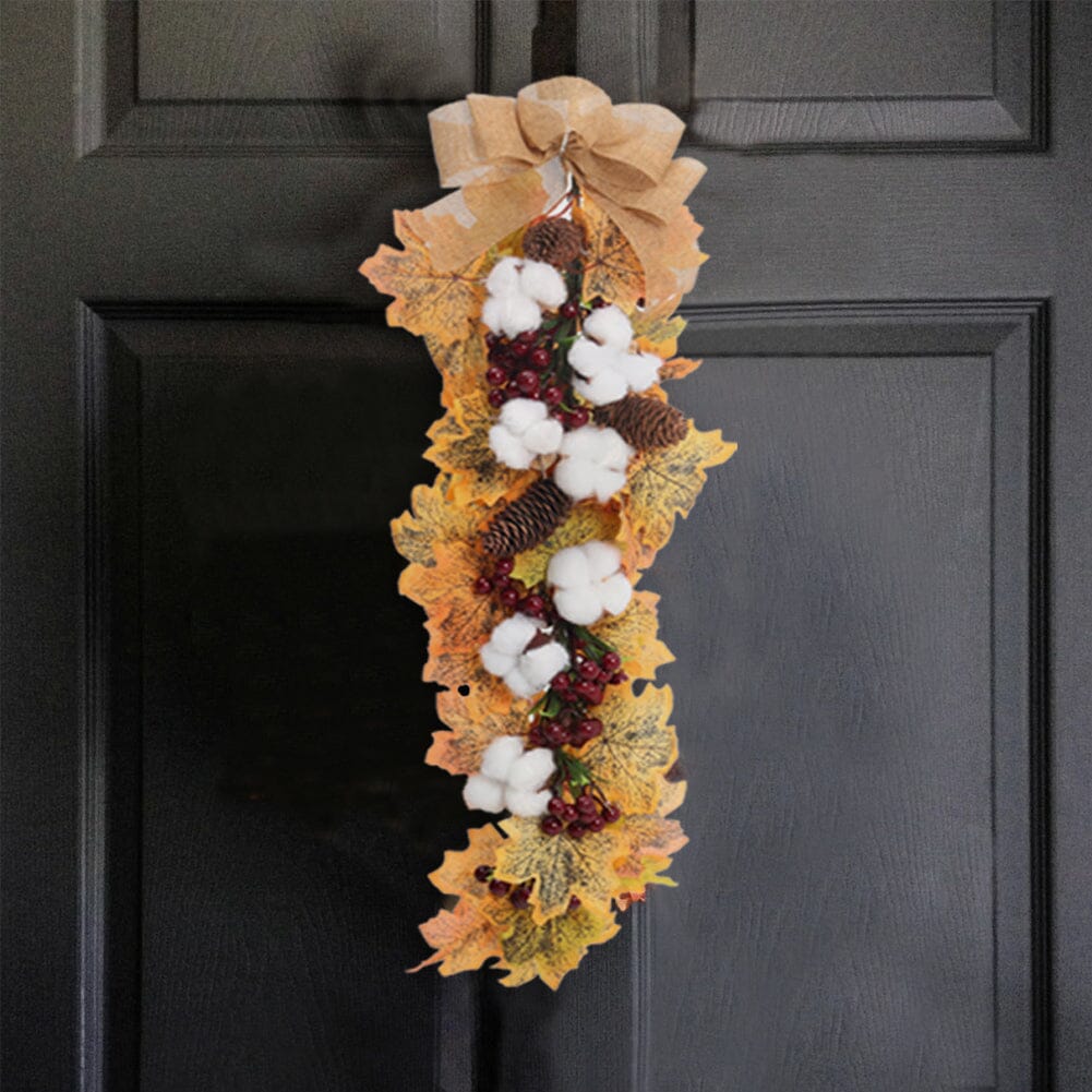 Maple Leaf Pumpkin and Cotton Festival Decorations Living and Home 