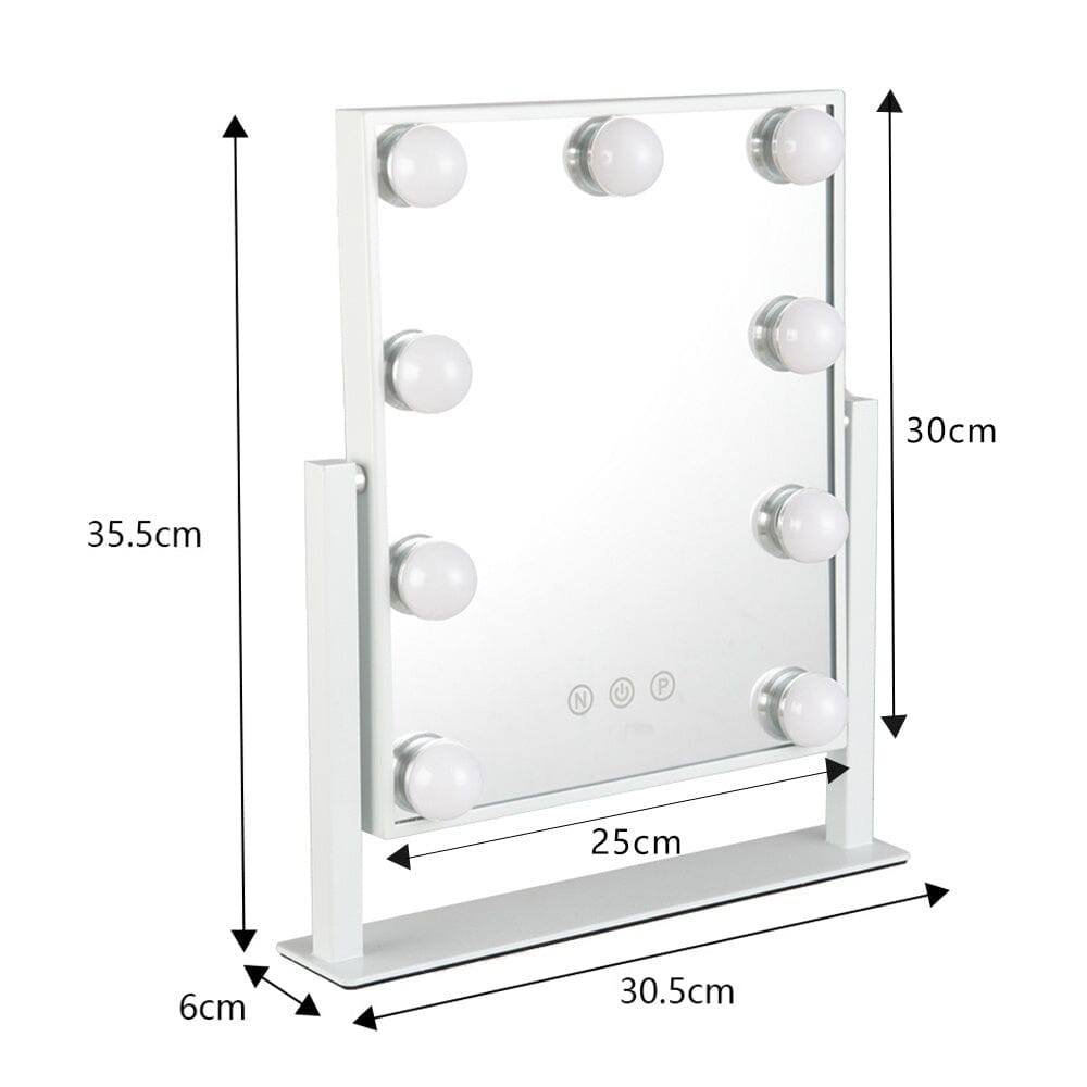 LED Lighted Vanity Mirror with 14 Bulbs for Dressing Room and Bedroom Living and Home 