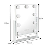 LED Lighted Vanity Mirror with 14 Bulbs for Dressing Room and Bedroom Living and Home 
