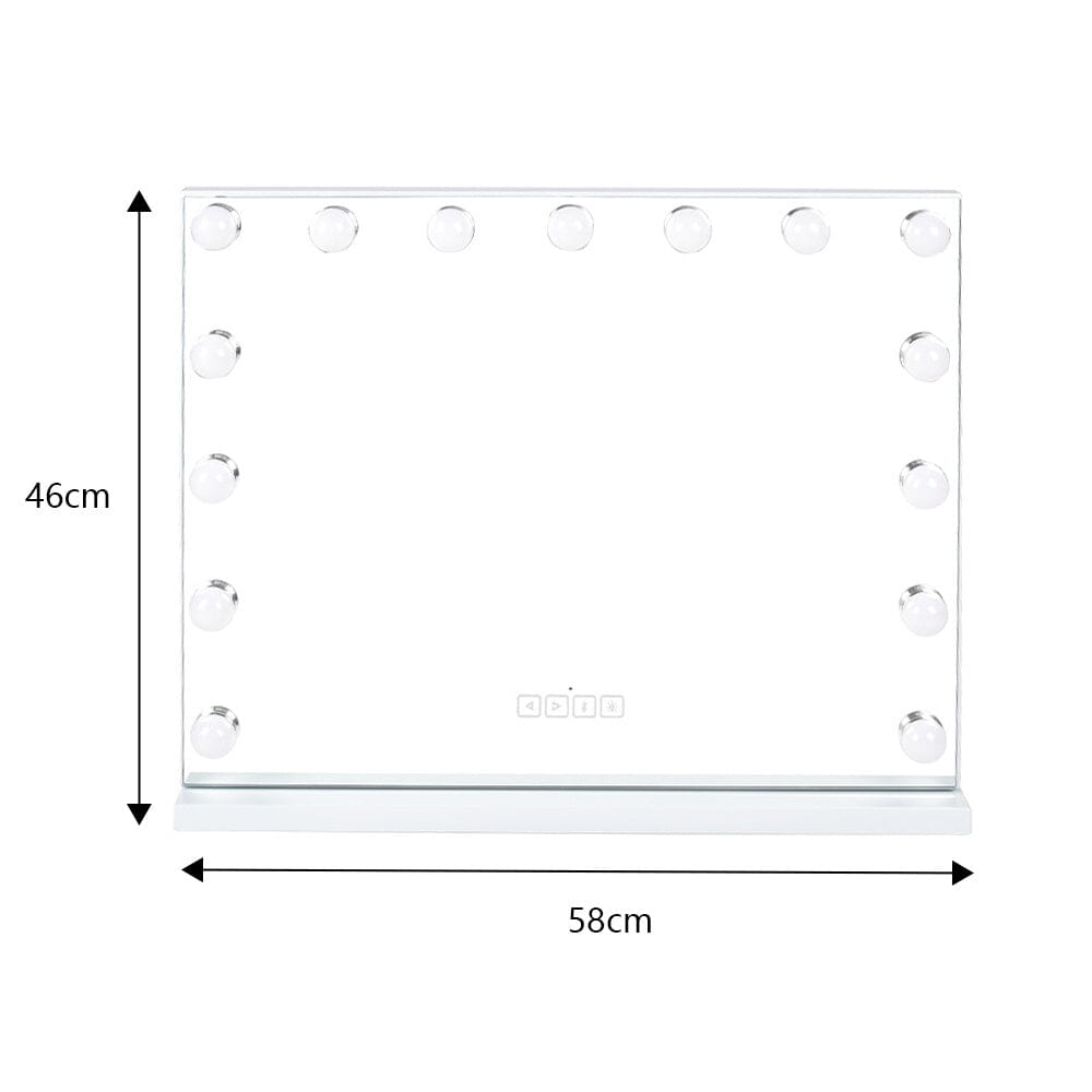 Hollywood LED Vanity Mirror with Bluetooth White Living and Home 