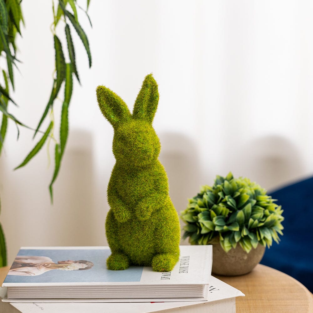 Moss Standing Bunny Rabbit Easter Garden Home Decoration – Living and Home