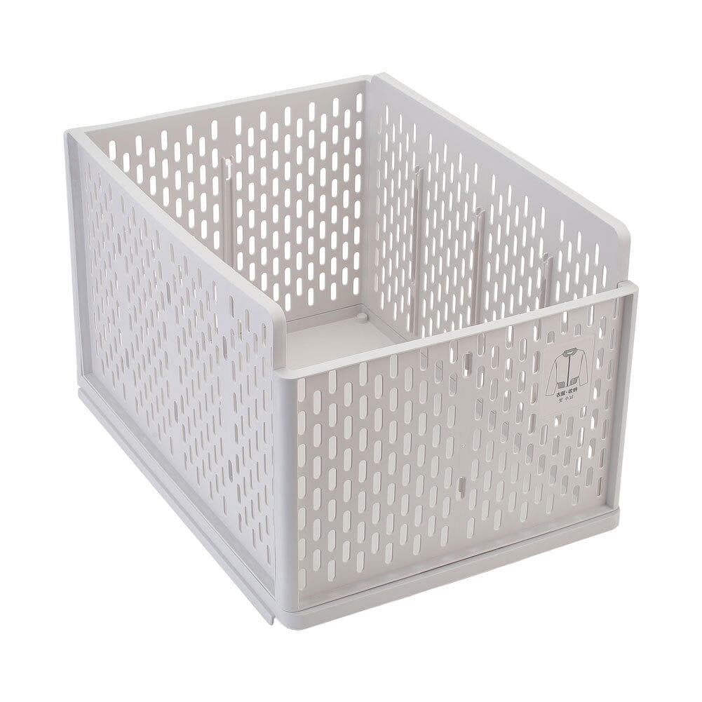 Plastic Stackable Clothes Storage Basket Drawer Organizer Shelves & Racks Living and Home 