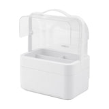 White Portable Dustproof Makeup Storage Box Makeup Organizers Living and Home 