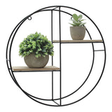 2 Style Modern Round Floating Decorative Wall Shelf Wall Shelves Living and Home 