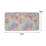 Anti-Skid Rectangle Soft Fluffy Rainbow Rug Rugs Living and Home 
