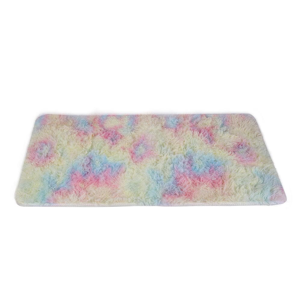 Anti-Skid Soft Fluffy Rainbow Rug Rugs Living and Home 