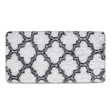 Modern Grey and White Geometric Indoor Shag Area Rug Rugs Living and Home 60cm W x 120cm L 