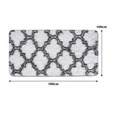 Modern Grey and White Geometric Indoor Shag Area Rug Rugs Living and Home 