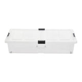 Clear Plastic Underbed Storage Box with Wheels Storage Boxes Living and Home 