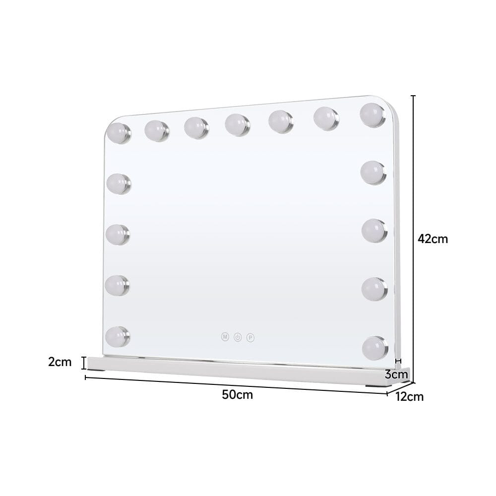 Frameless Hollywood Vanity Mirror with 11 Dimmable Lights Living and Home 