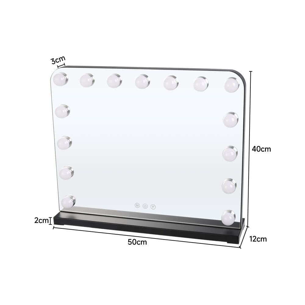 Frameless Hollywood Vanity Mirror with 11 Dimmable Lights Living and Home 