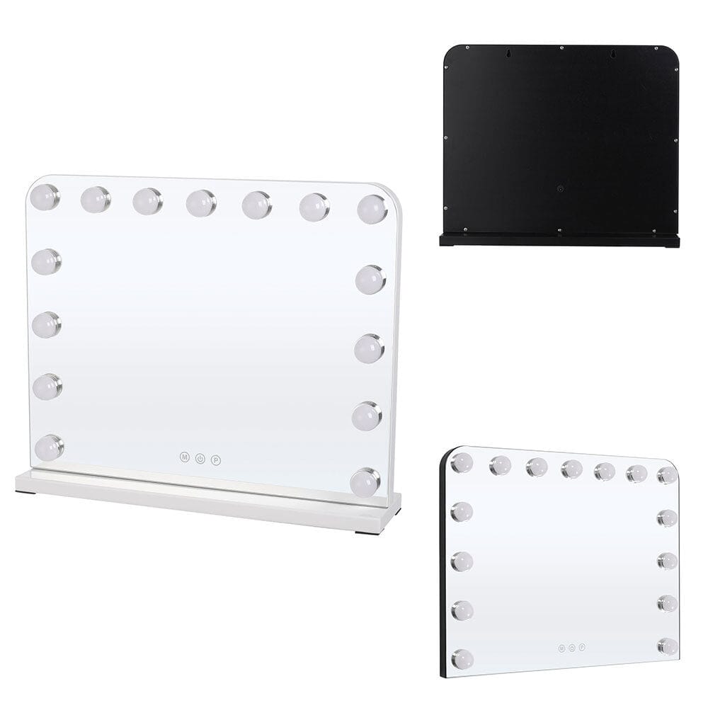 Frameless Hollywood Vanity Mirror with 11 Dimmable Lights Living and Home 