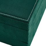 3-Tier Dark Green Velvet Jewellery Box with Lock Jewellery Boxes Living and Home 