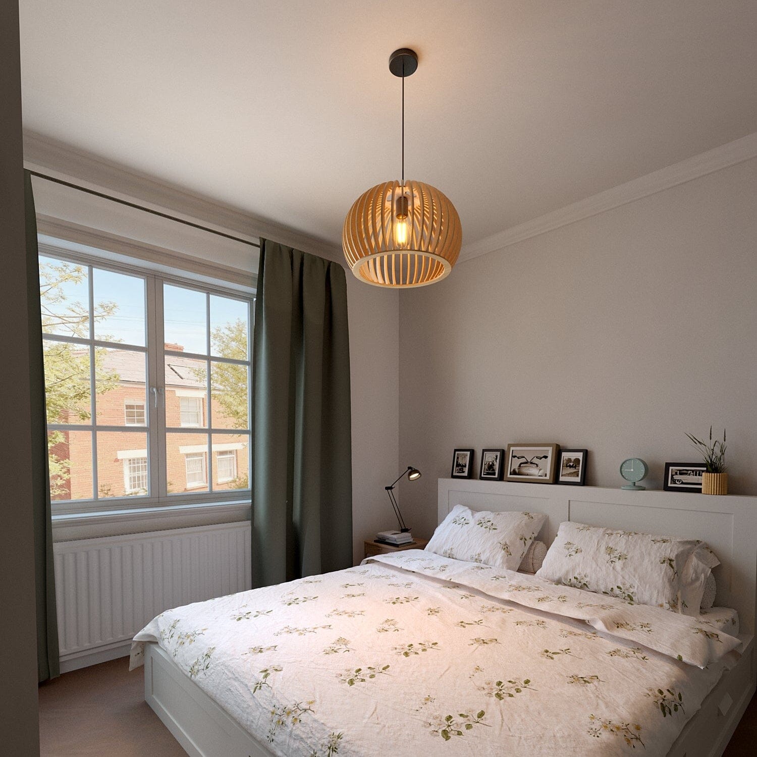 Shadome-Lightsin Natural Wood Pumpkin Pendant Light Eco Friendly Rustic Hanging Lamp for Home Decor Lightsin UK L 