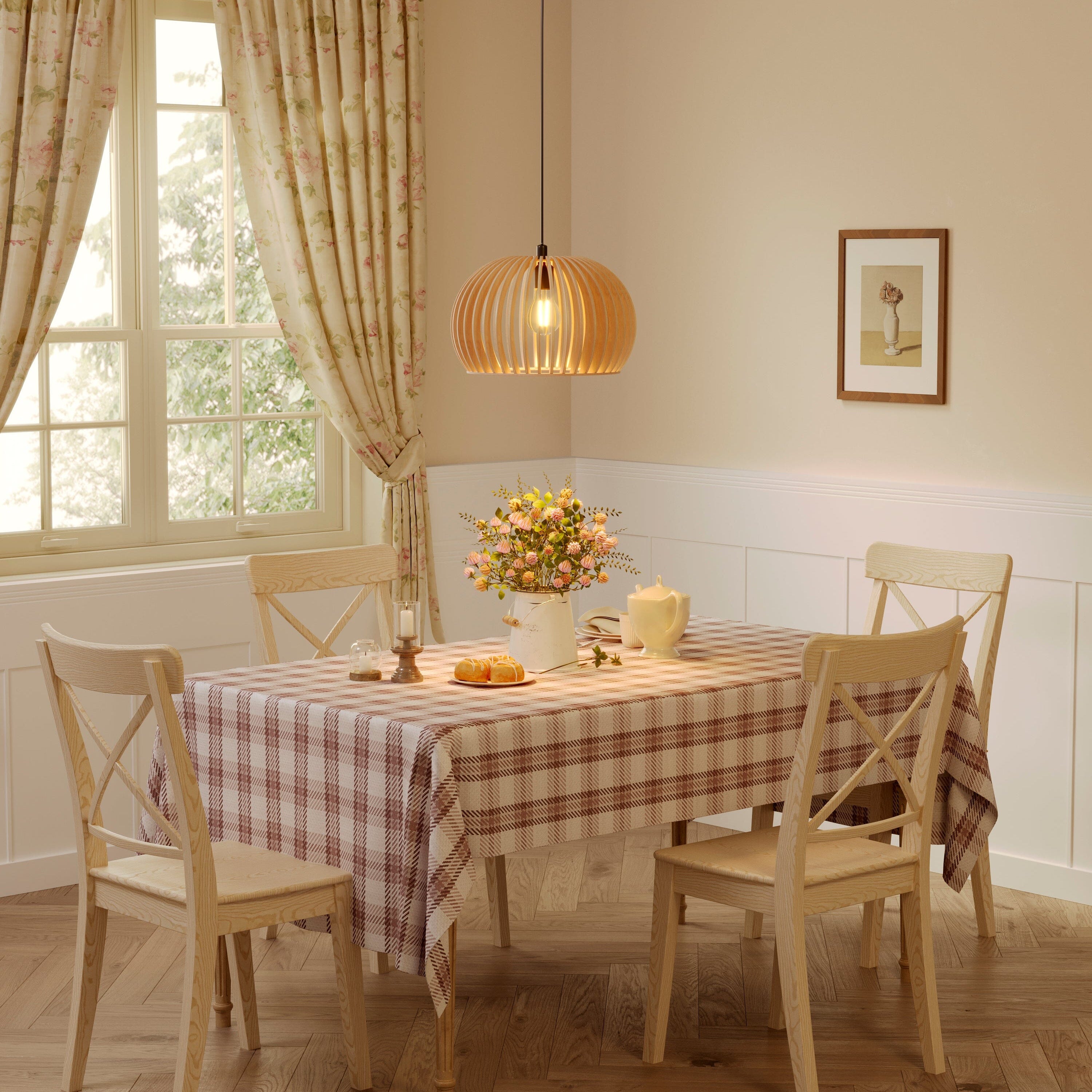 Shadome-Lightsin Natural Wood Pumpkin Pendant Light Eco Friendly Rustic Hanging Lamp for Home Decor Lightsin UK 