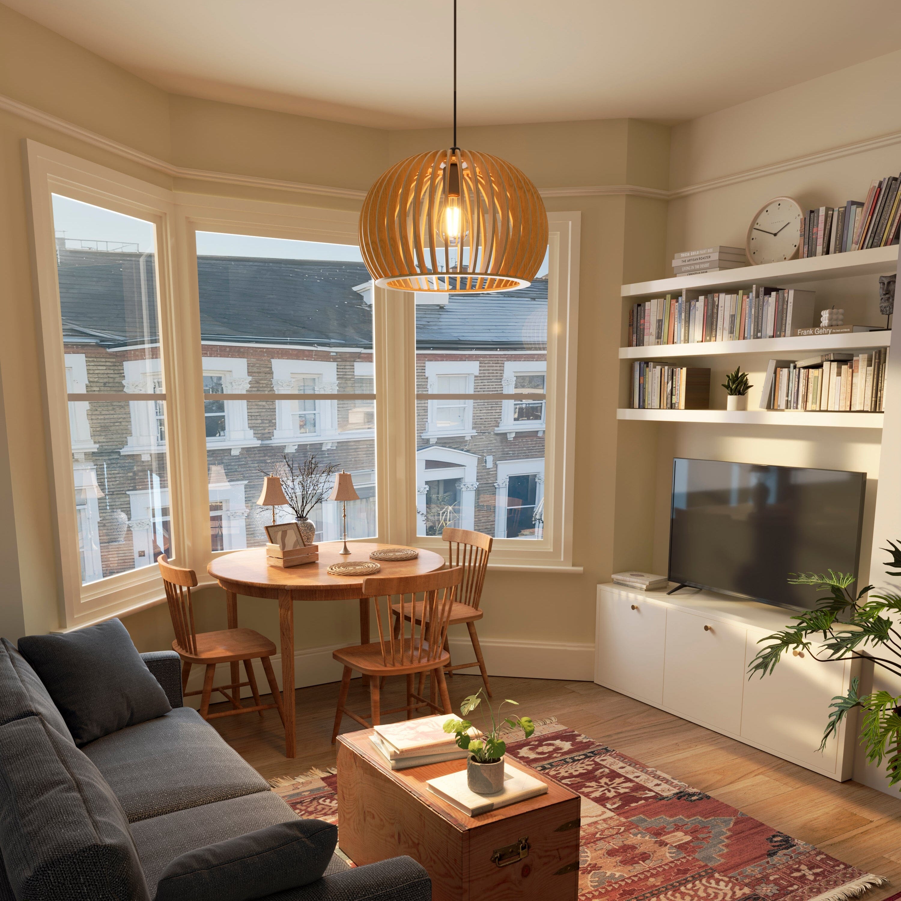 Shadome-Lightsin Natural Wood Pumpkin Pendant Light Eco Friendly Rustic Hanging Lamp for Home Decor Lightsin UK S 