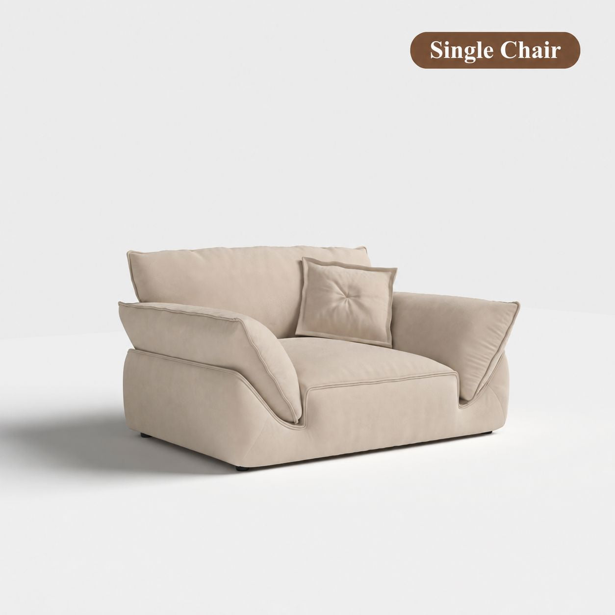 Cottonfy Cat-Scratch Resistant Fabric Elephant Ears Style Corner Sofa June 25 Sale Cottonfy UK Single Beige 