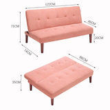 4ft Wide Modern 3 Seater Padded Convertible Sofa Bed with Wooden Legs Sofa Beds Living and Home 