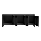 120cm W Black Steel Horizontal Office File Cabinet with 3 Doors Cabinets Living and Home 