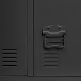 120cm W Black Steel Horizontal Office File Cabinet with 3 Doors Cabinets Living and Home 