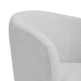 80cm Wide White Faux Fur Accent Swivel Tub Chair Tub Chairs Living and Home 