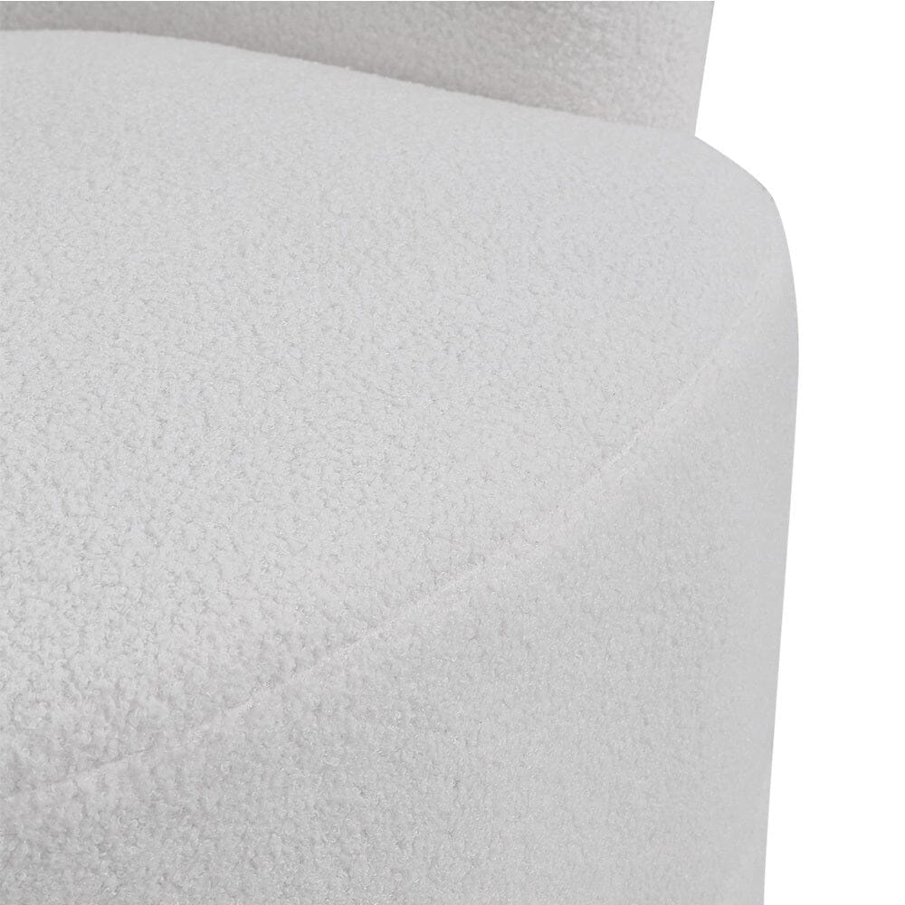 80cm Wide White Faux Fur Accent Swivel Tub Chair Tub Chairs Living and Home 
