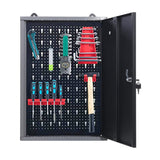 Wall Mounted Lockable Pegboard Tool Cabinet with A Lockable Door Cabinets Living and Home 