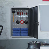 Wall Mounted Lockable Pegboard Tool Cabinet with A Lockable Door