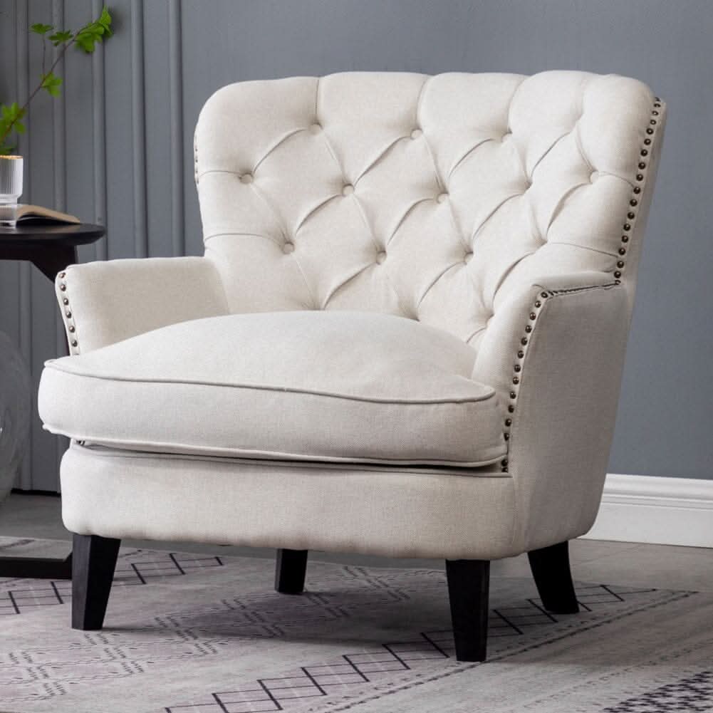 Modern Club Chair Button Tufted Accent Chair