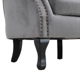 Green Velvet Upholstered Wingback Chair Thick Padded Armchair Wingback Chairs Living and Home 