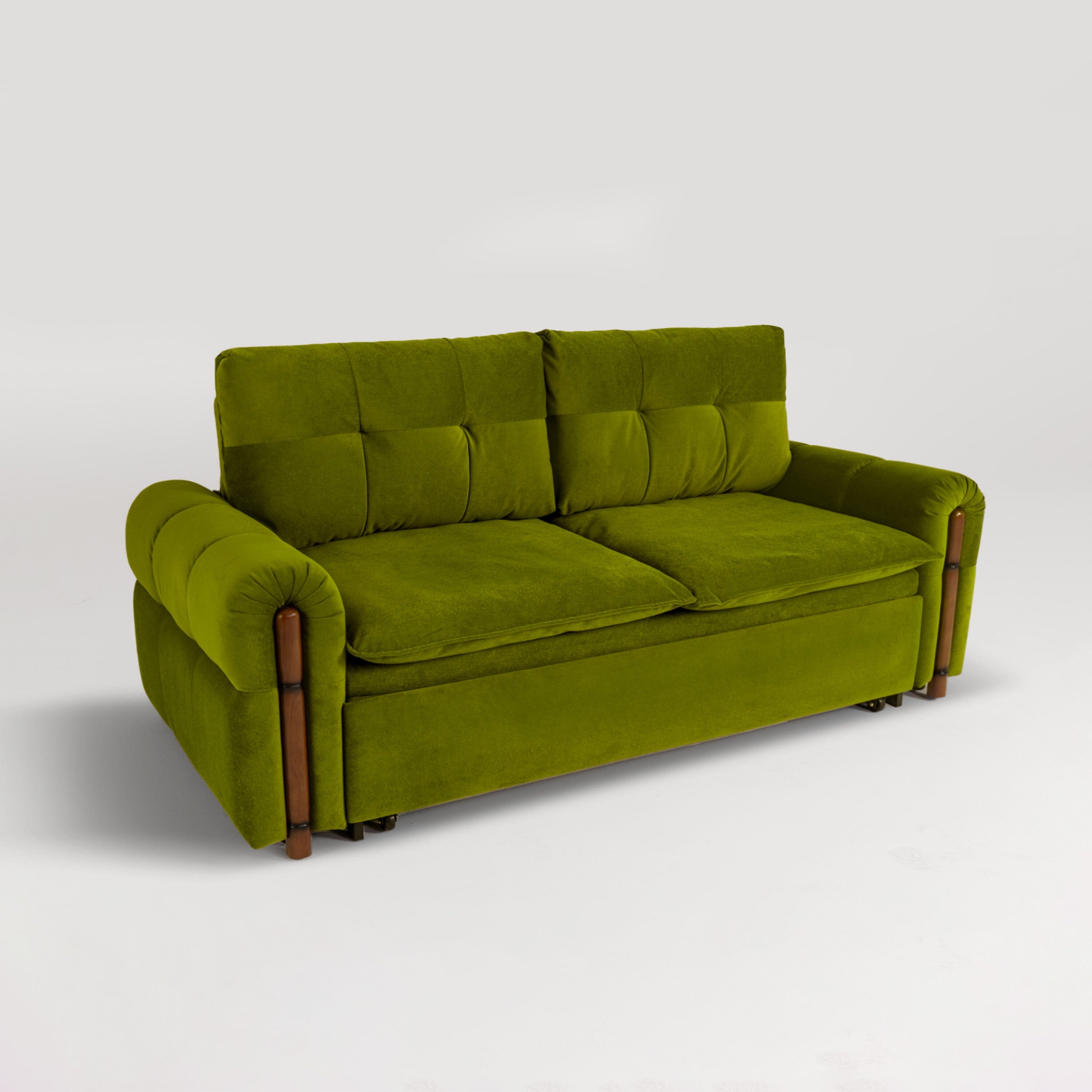 Cottonfy Vintage Pet Friendly Bamboo Design Sofa Bed with Storage Cottonfy UK 196 CM Green (Pre-Order) 