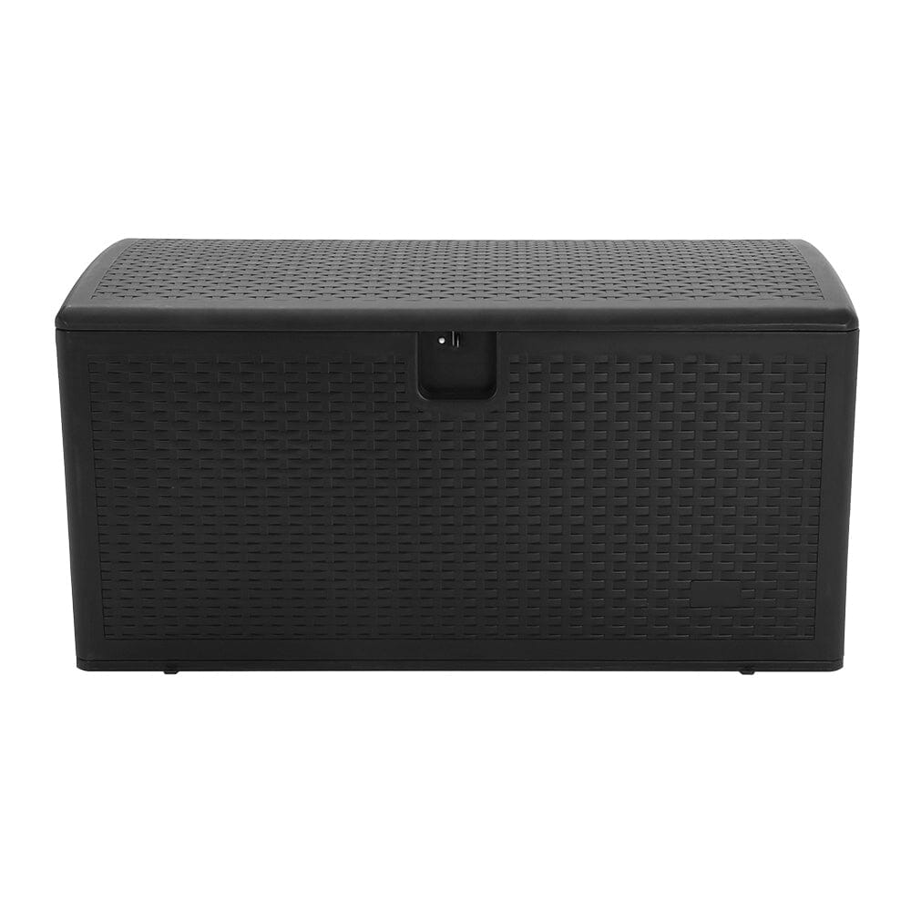 4ft W 99-Gallon Rattan Garden Storage Outdoor Deck Box Garden Storage Boxes Living and Home 