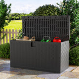 127cm W 99 Gallons Rattan Garden Storage Outdoor Deck Box Garden Storage Boxes Living and Home 