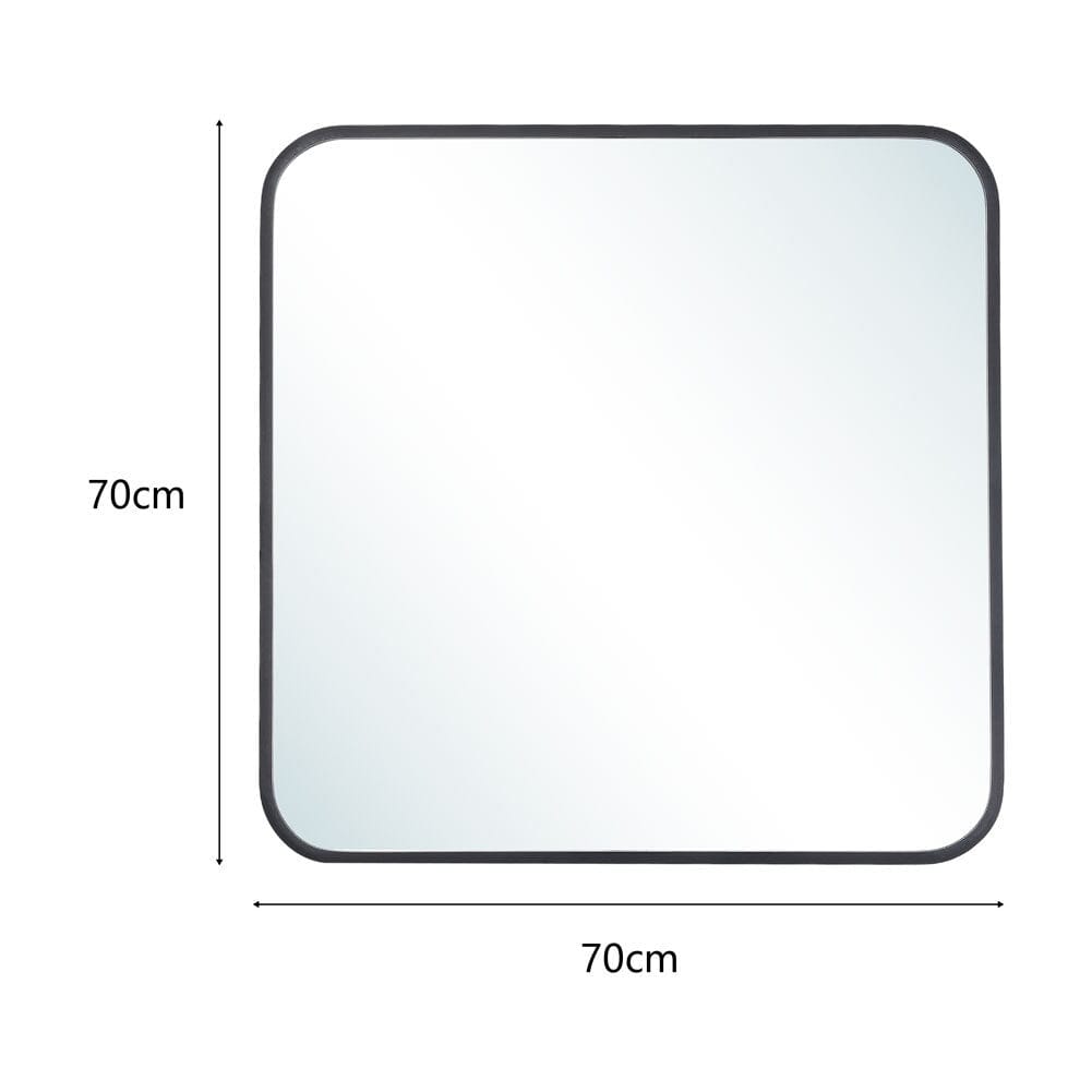 Modern Square Wall Mirror with Aluminum Alloy Frame Living and Home 