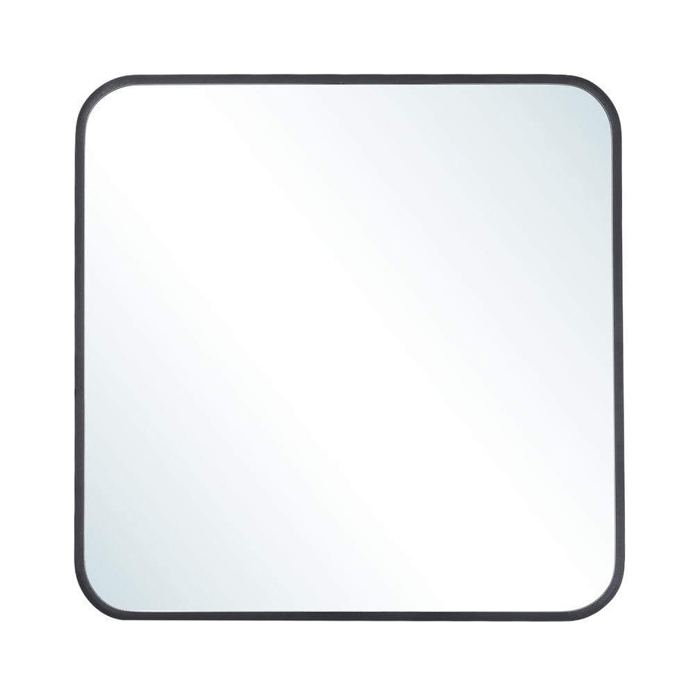 Modern Square Wall Mirror with Aluminum Alloy Frame Living and Home 
