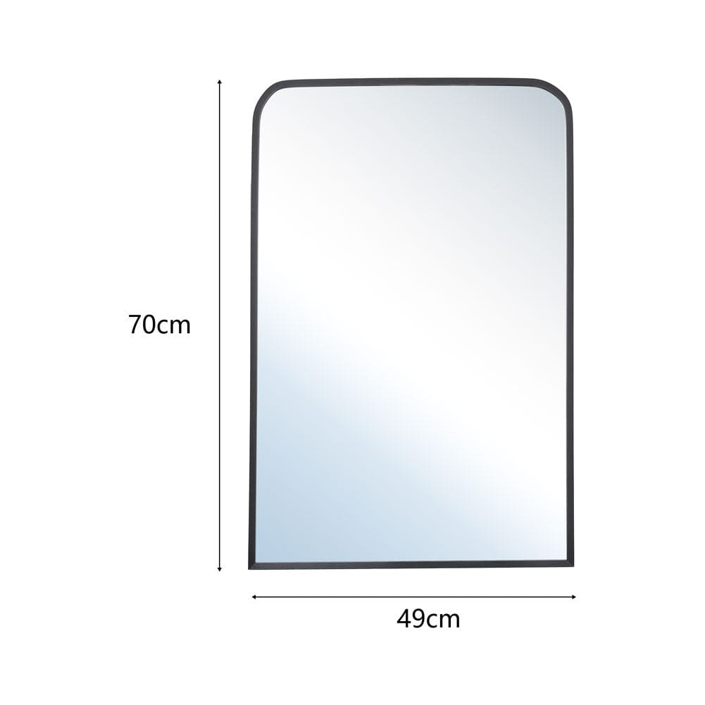Contemporary Arched Bathroom Wall Mirror Bathroom Mirrors Living and Home 49cm W x 2.5cm D x 70cm H 