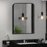 Contemporary Arched Bathroom Wall Mirror Bathroom Mirrors Living and Home 74cm W x 2.5cm D x 84cm H 