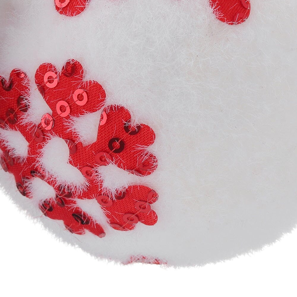 Plaid Fabric Ball Christmas Decoration 8cm Living and Home 