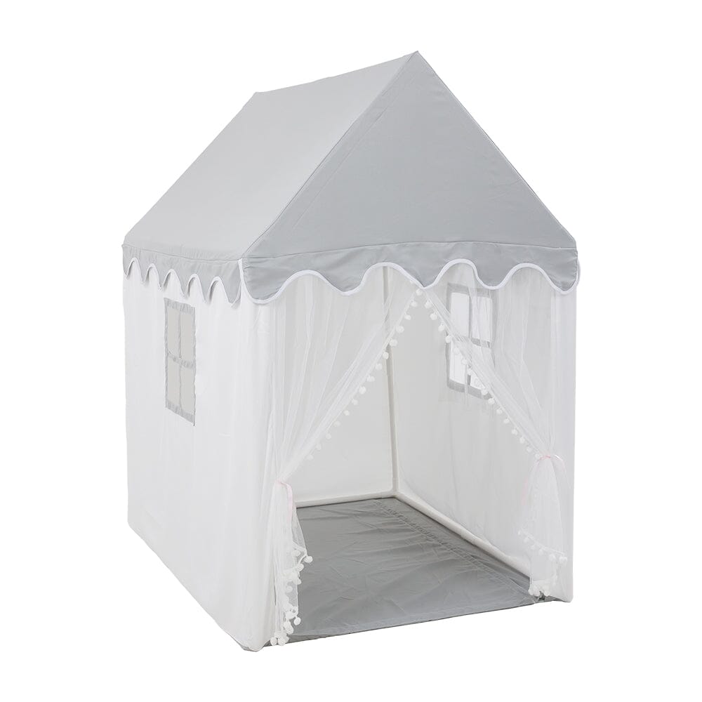 120cm W White Cotton House Play Tent For Kids with Windows Play Tents Living and Home 