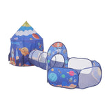 3 in 1 Aerospace Theme Play Tent with Play Tunnel and Ball Pit Play Tents Living and Home 