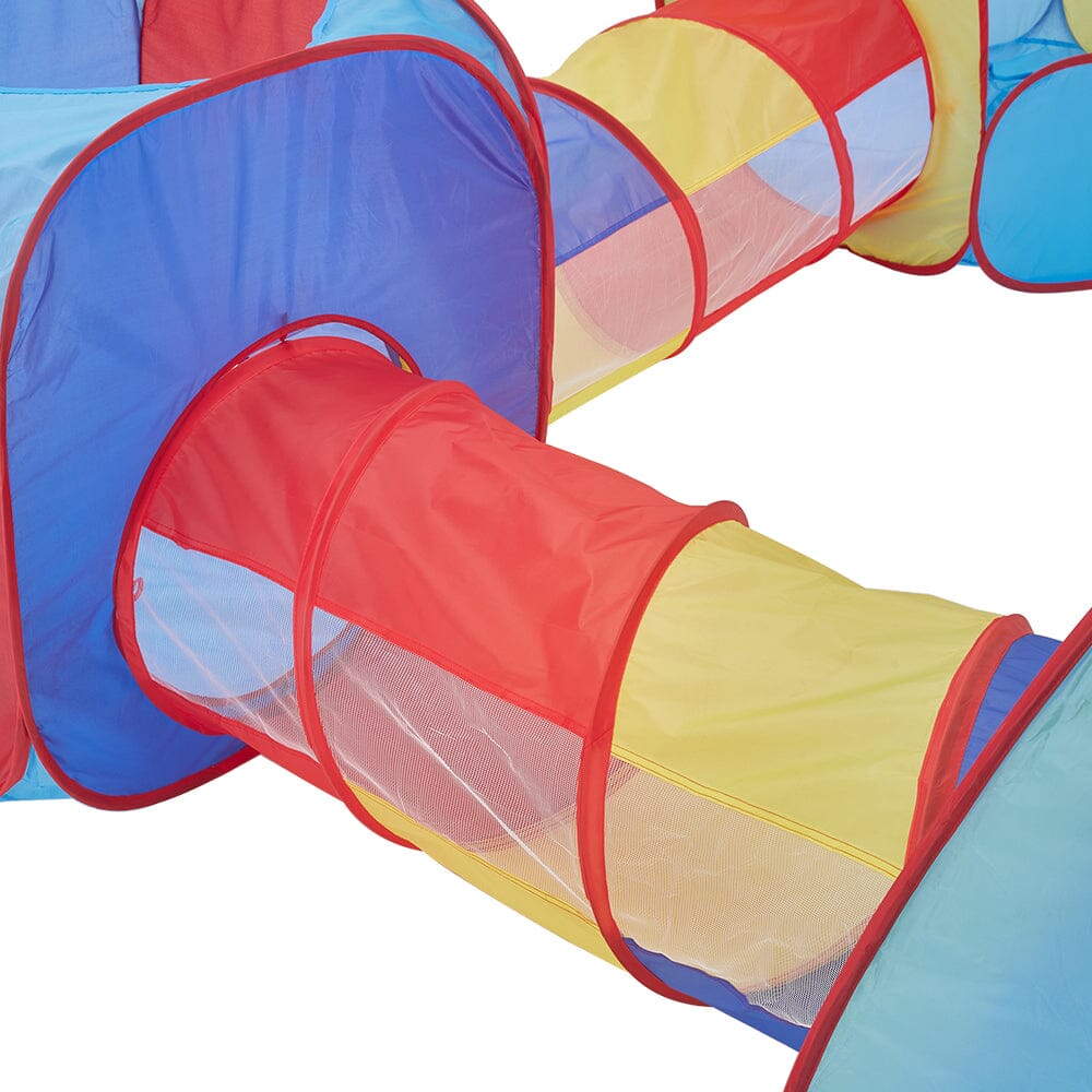 5 in 1 Pop-Up Ball Pit Tunnel Combos with Velcro Balls Play Tents Living and Home 
