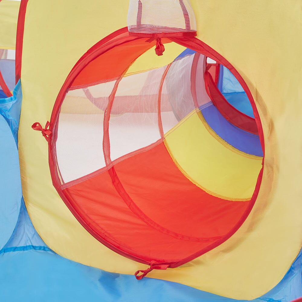 5 in 1 Pop-Up Ball Pit Tunnel Combos with Velcro Balls Play Tents Living and Home 