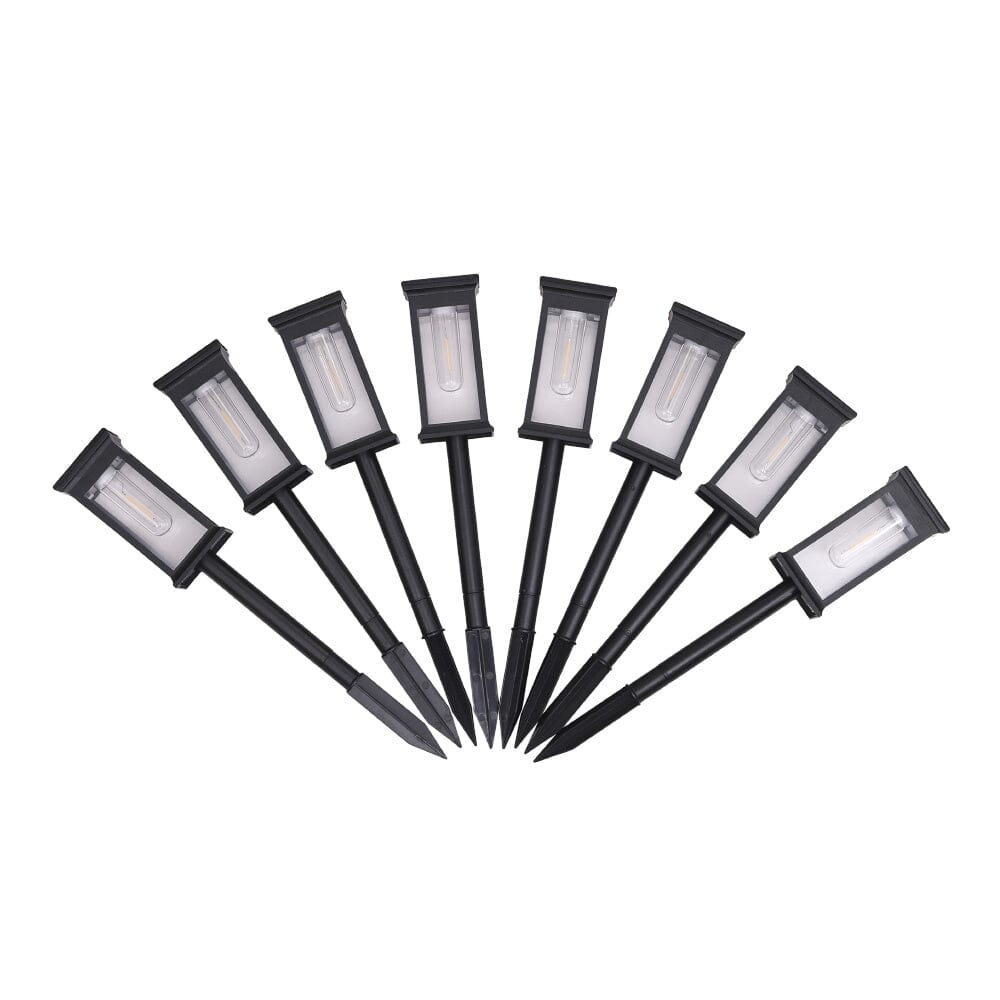 8Pcs Outdoor Solar-Powered Pathway Lights Living and Home 