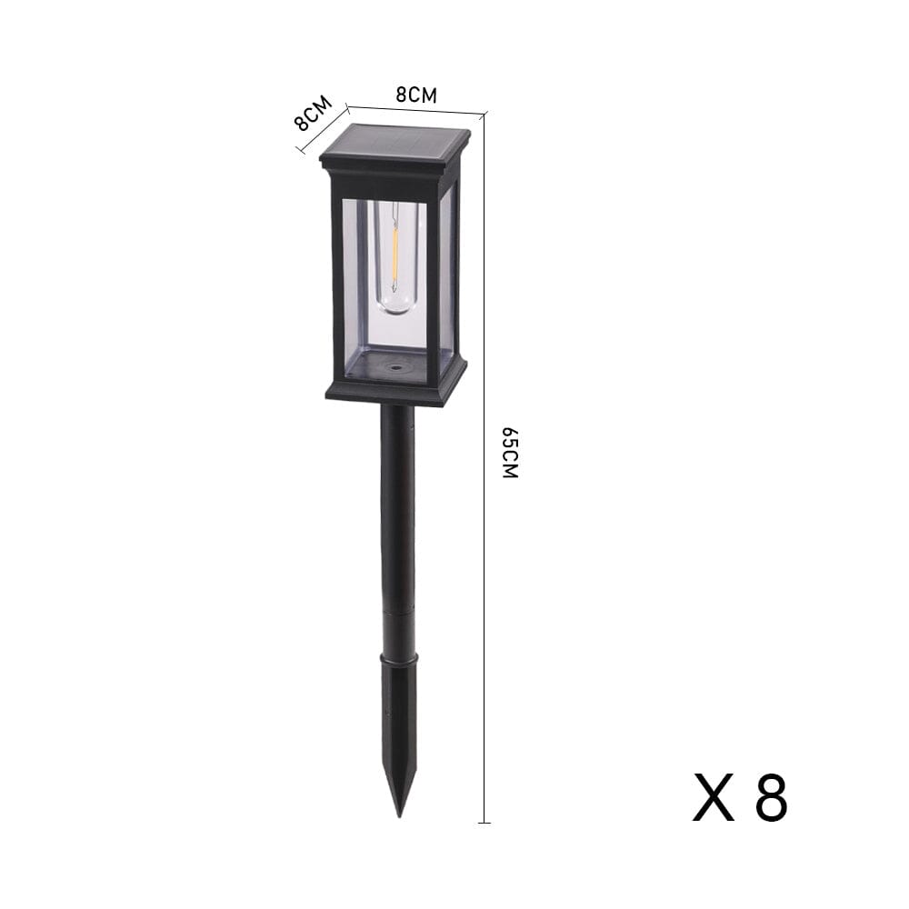 8Pcs Outdoor Solar-Powered Pathway Lights Living and Home 