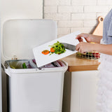 38L White Rubbish Dustbin Recycling Bin Rubbish Trash Home Kitchen Kitchen Storage Baskets Living and Home 