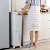 38L White Rubbish Dustbin Recycling Bin Rubbish Trash Home Kitchen Kitchen Storage Baskets Living and Home 
