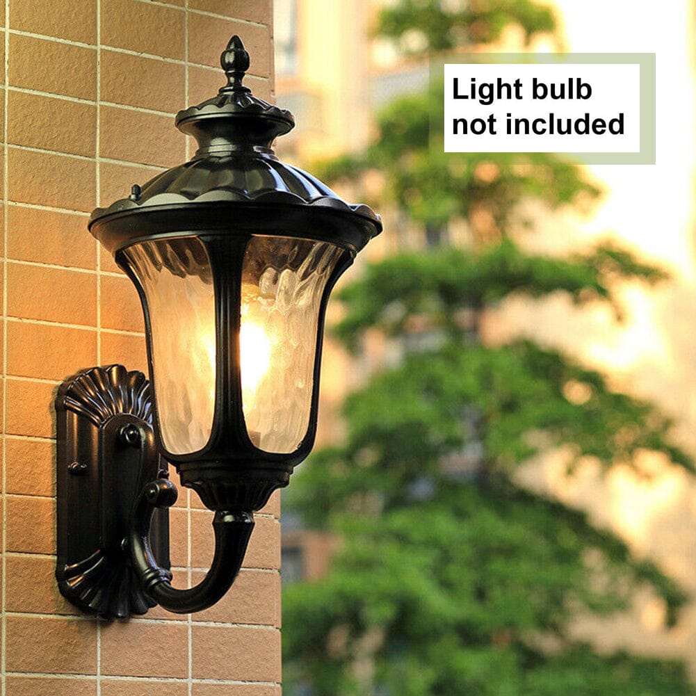 Traditional Textured Black Outdoor Wall Lantern Living and Home 
